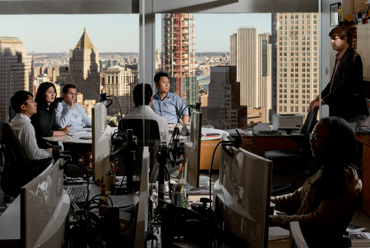 Team at work on a trading floor